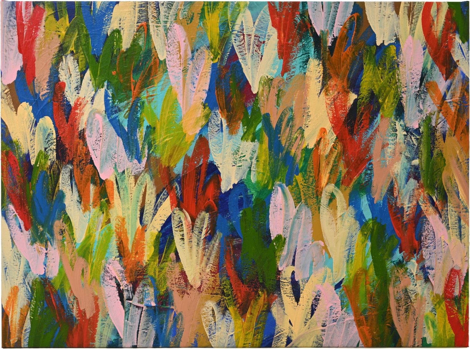 Detail — acrylic and mixed media, layered surface